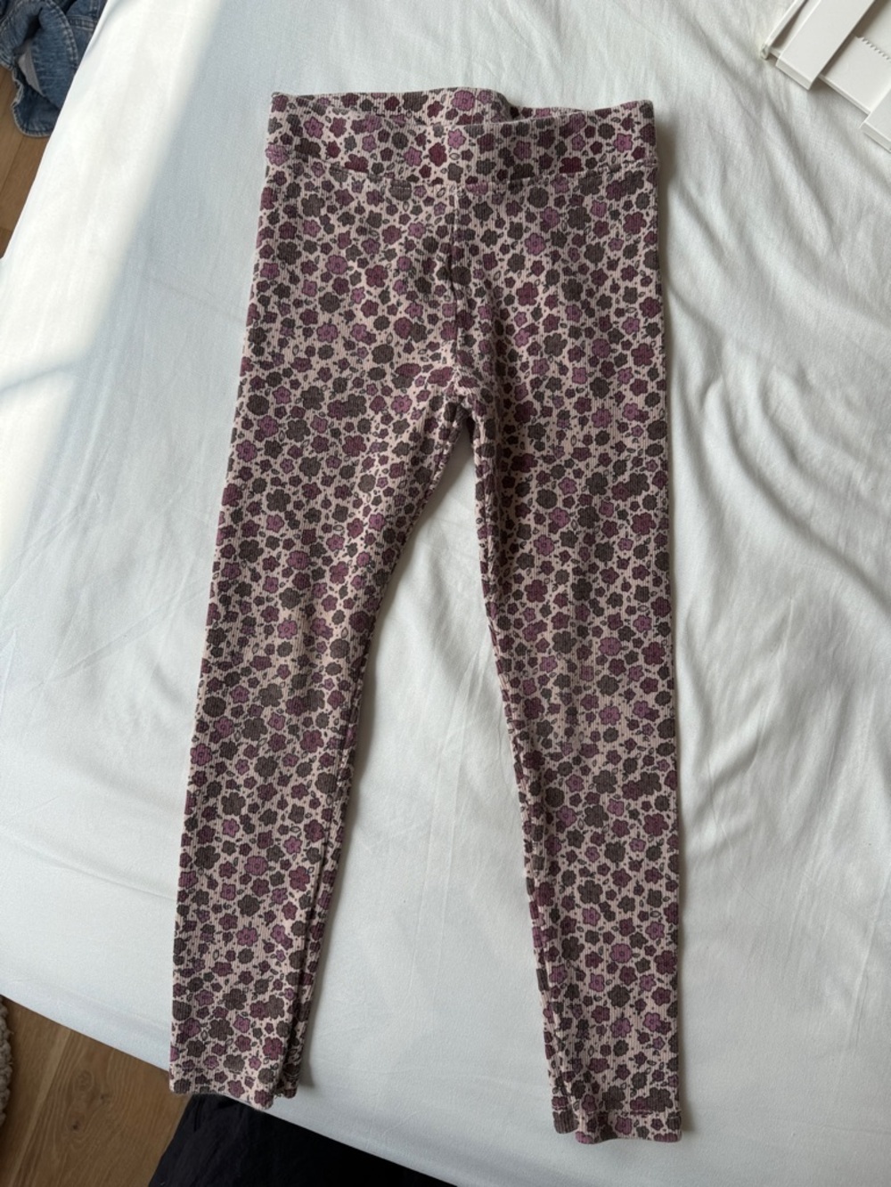 Zara Mauve and Brown Floral Print Leggings
